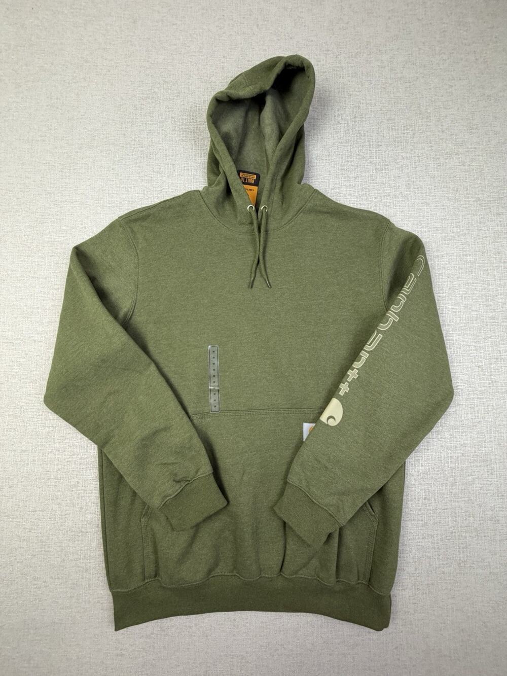 NWT Carhartt K288 Men’s Medium Olive Green Loose Fit Logo Sleeve Hoodie